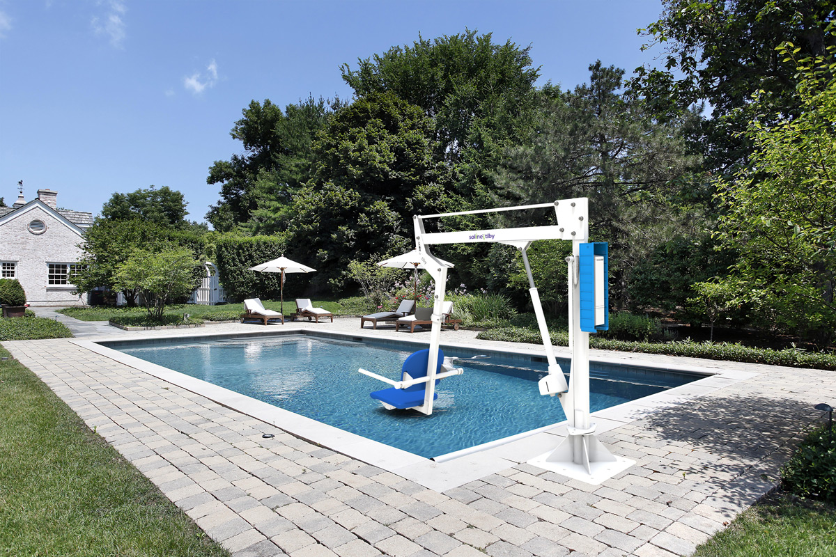 soline® tiby - bazénový zvedák s nadzemní patkou